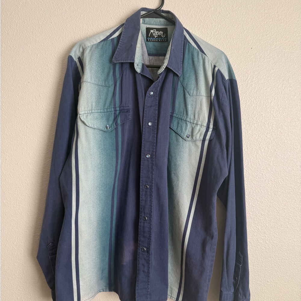 Roper Rodeo Blue men’s western shirt. Size XL